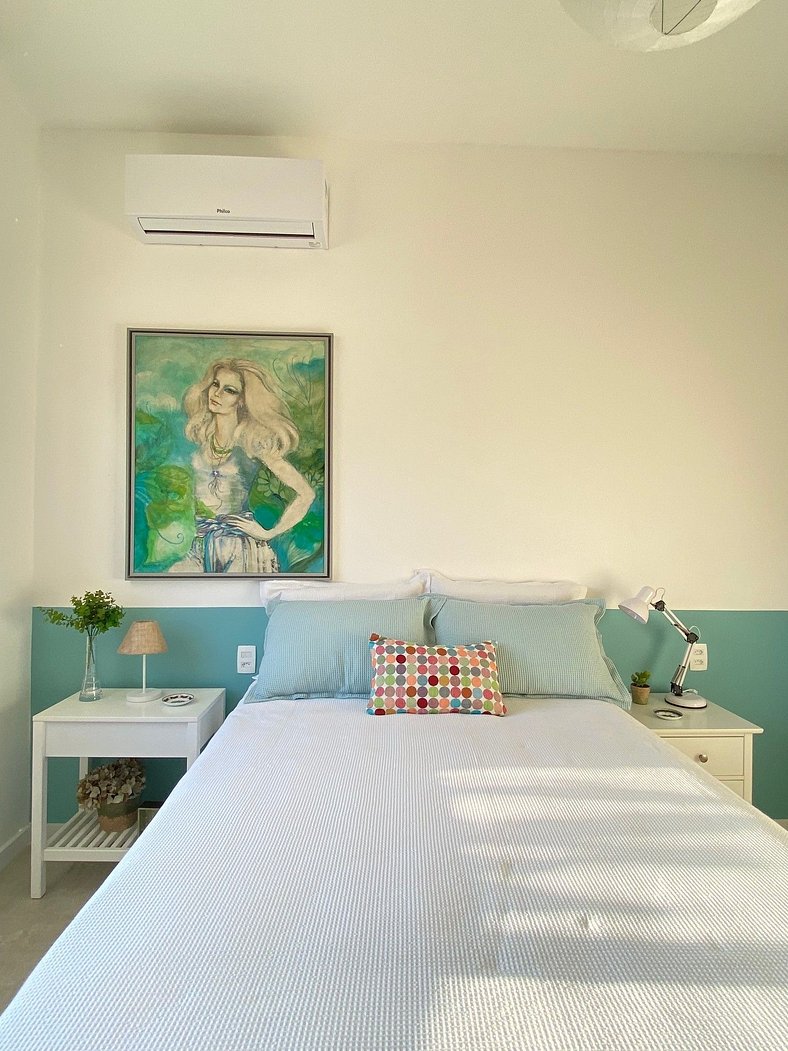 2 bedrooms, green view, 100m from Ipanema beach