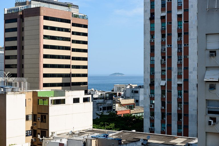 2 habitaciones a 300m de la playa de Ipanema, vista al mar