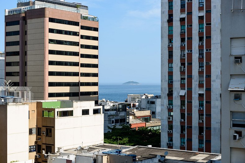 2 habitaciones a 300m de la playa de Ipanema, vista al mar