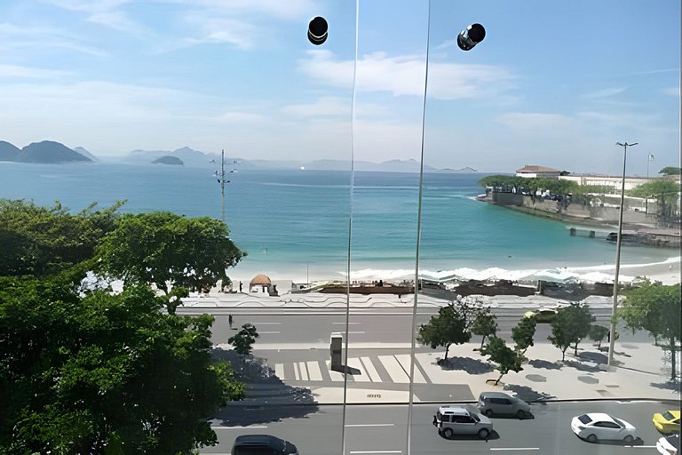 Amazing front view of Copacabana beach