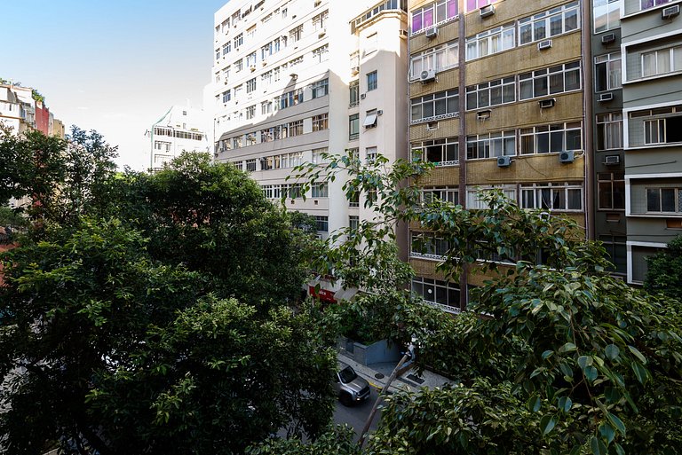 Dormitorio y salón cerca de la playa de Copacabana